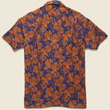 Floral Voile Camp Shirt - Navy Rust - Gitman Vintage - STAG Provisions - Tops - S/S Woven - Floral