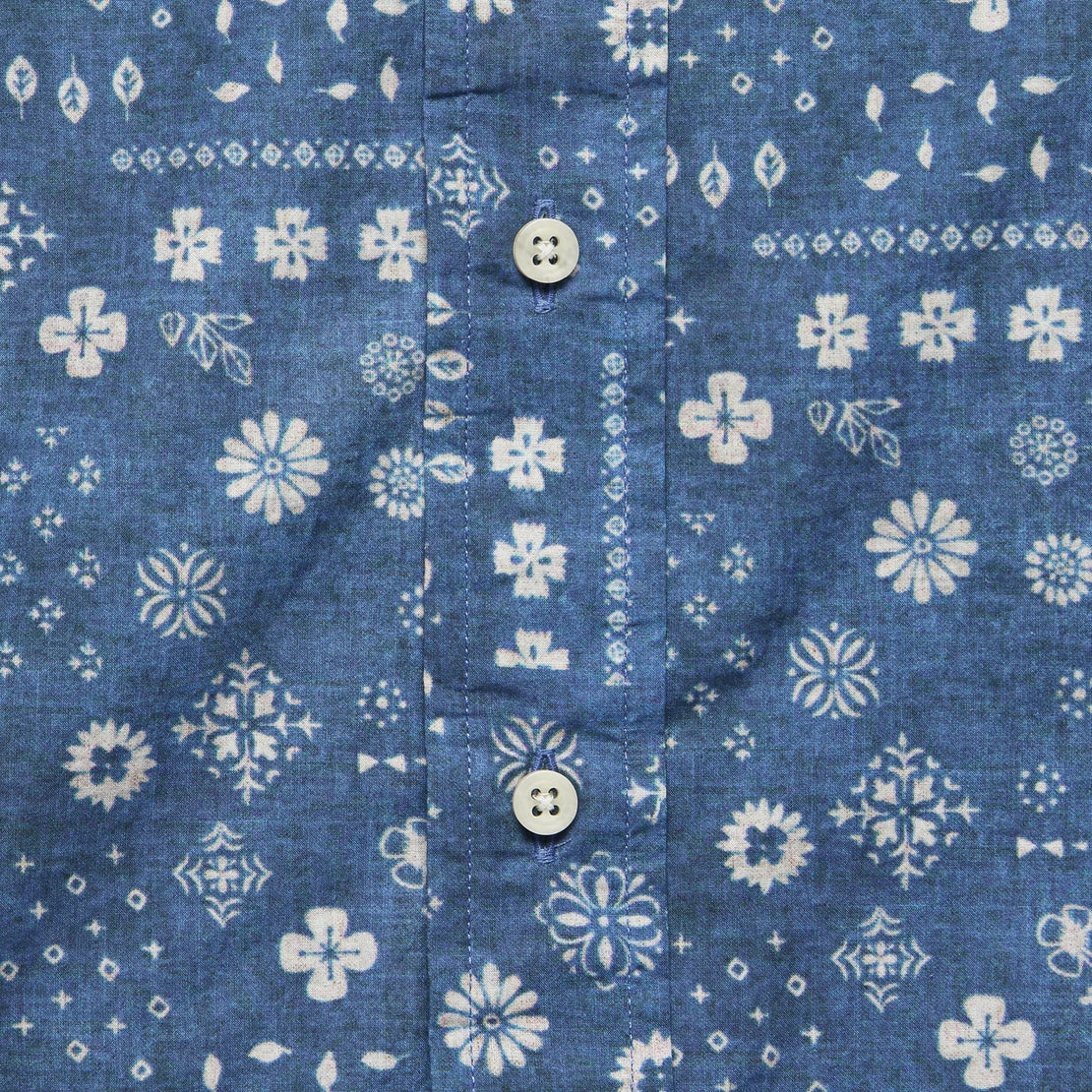 Bandana Print Shirt - Indigo - Gitman Vintage - STAG Provisions - Tops - S/S Woven - Other Pattern