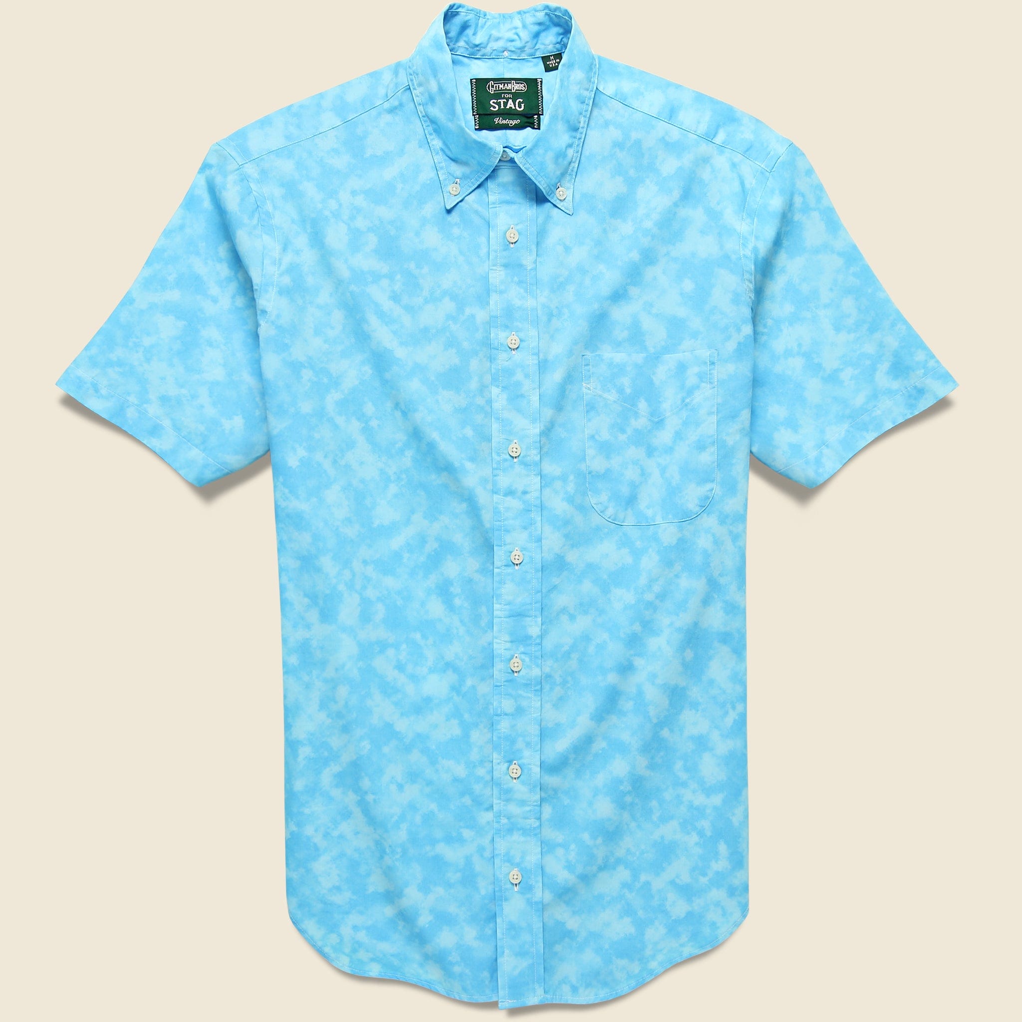Tie Dye Oxford - Blue - Gitman Vintage - STAG Provisions - Tops - S/S Woven - Other Pattern