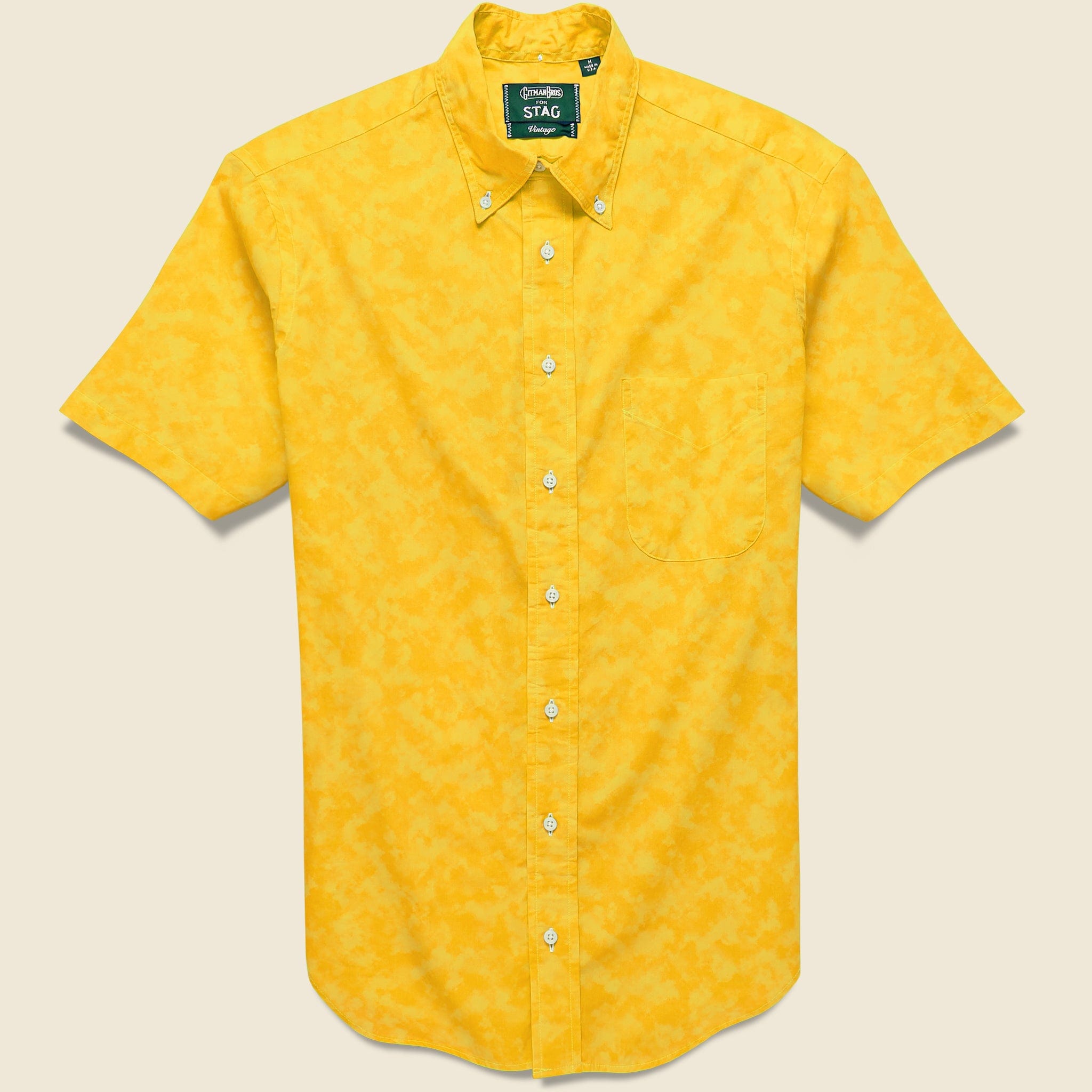 Tie Dye Oxford - Yellow - Gitman Vintage - STAG Provisions - Tops - S/S Woven - Other Pattern