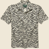 Camp Collar Zebra Print Shirt - Black/White - Gitman Vintage - STAG Provisions - Tops - S/S Woven - Other Pattern
