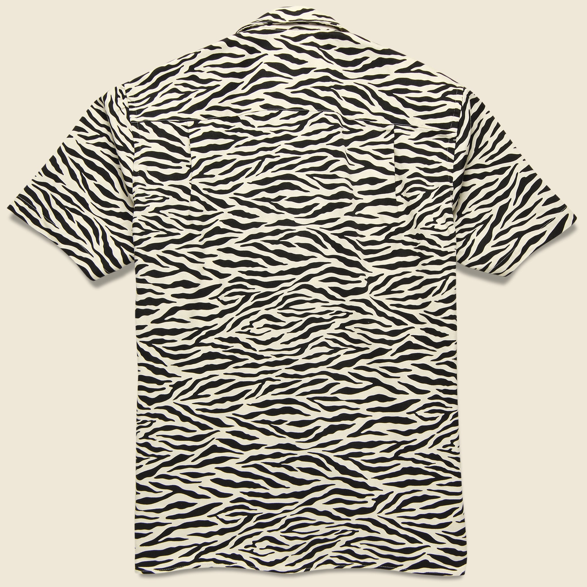 
                          Camp Collar Zebra Print Shirt - Black/White - Gitman Vintage - STAG Provisions - Tops - S/S Woven - Other Pattern
                        