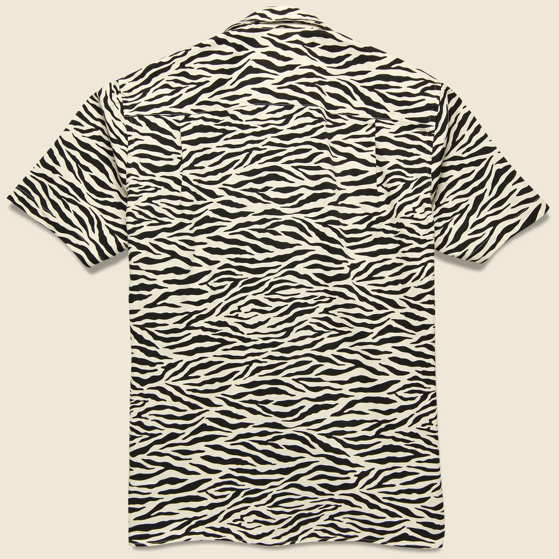 Camp Collar Zebra Print Shirt - Black/White - Gitman Vintage - STAG Provisions - Tops - S/S Woven - Other Pattern