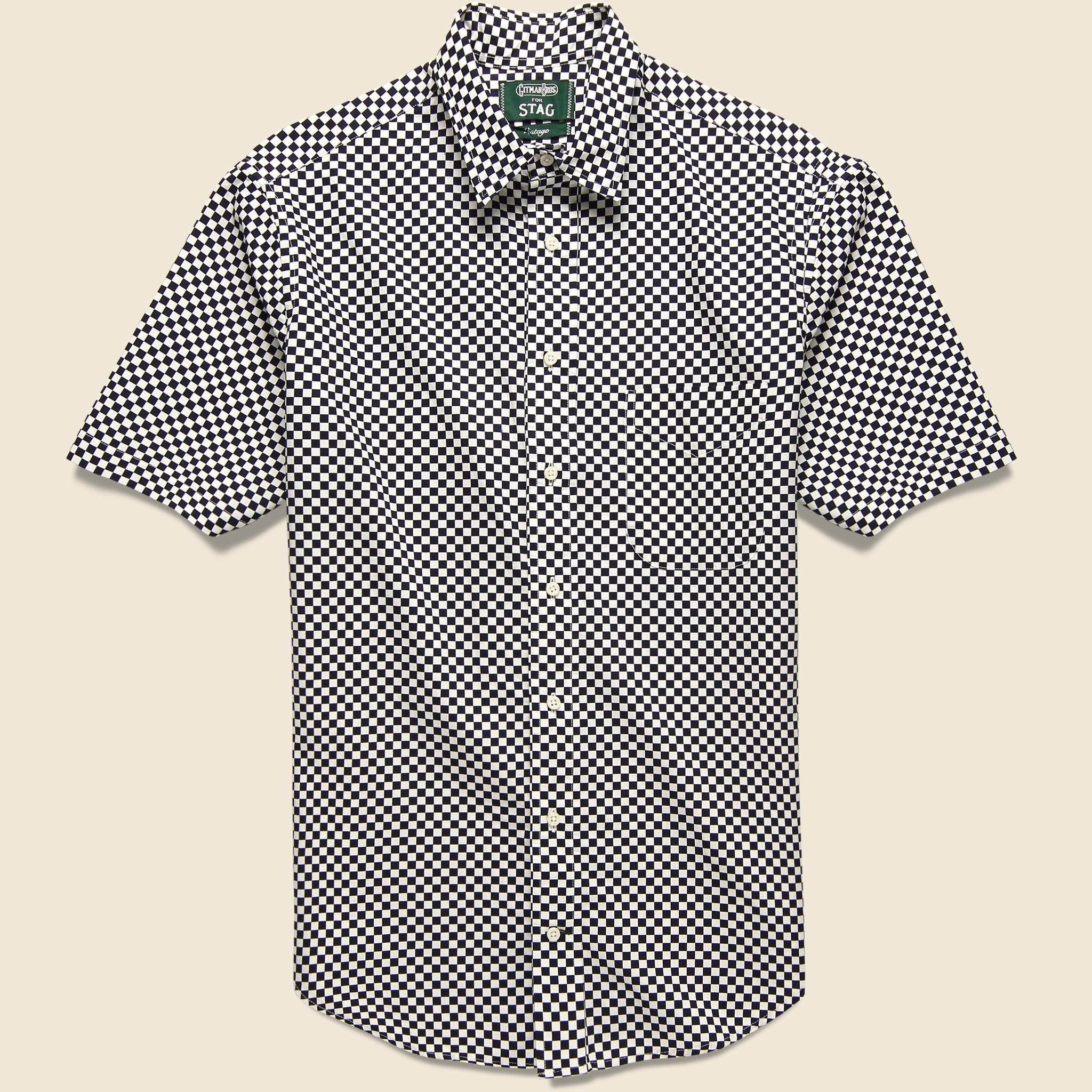 Checker Shirt - Black/White - Gitman Vintage - STAG Provisions - Tops - S/S Woven - Other Pattern