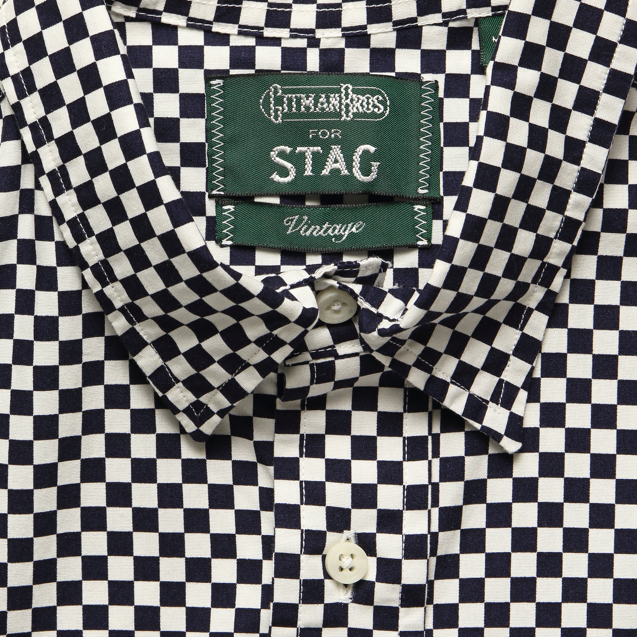 
                          Checker Shirt - Black/White - Gitman Vintage - STAG Provisions - Tops - S/S Woven - Other Pattern
                        