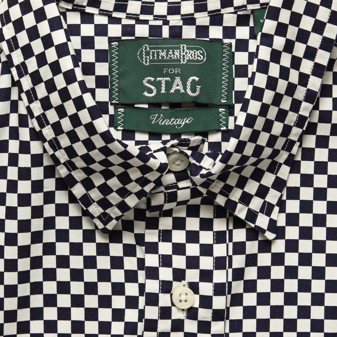 Checker Shirt - Black/White - Gitman Vintage - STAG Provisions - Tops - S/S Woven - Other Pattern