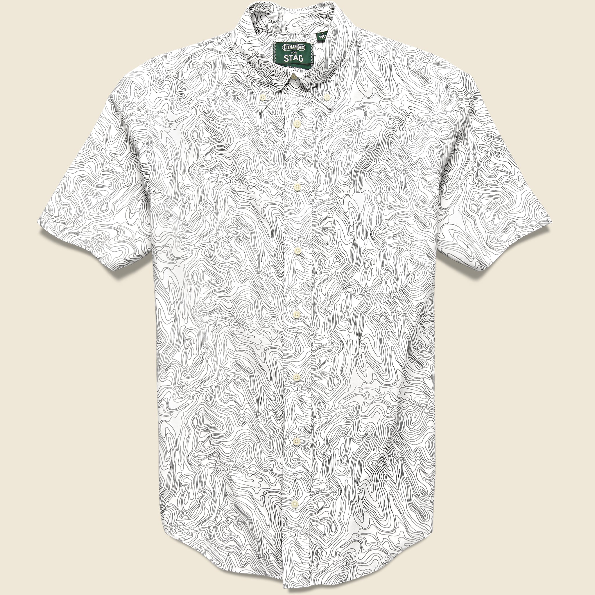 Ripple Shirt - Black/White - Gitman Vintage - STAG Provisions - Tops - S/S Woven - Other Pattern