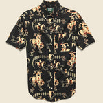 Cowboy Print Shirt - Black - Gitman Vintage - STAG Provisions - Tops - S/S Woven - Other Pattern