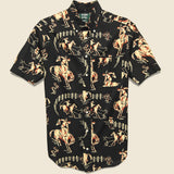 Cowboy Print Shirt - Black - Gitman Vintage - STAG Provisions - Tops - S/S Woven - Other Pattern
