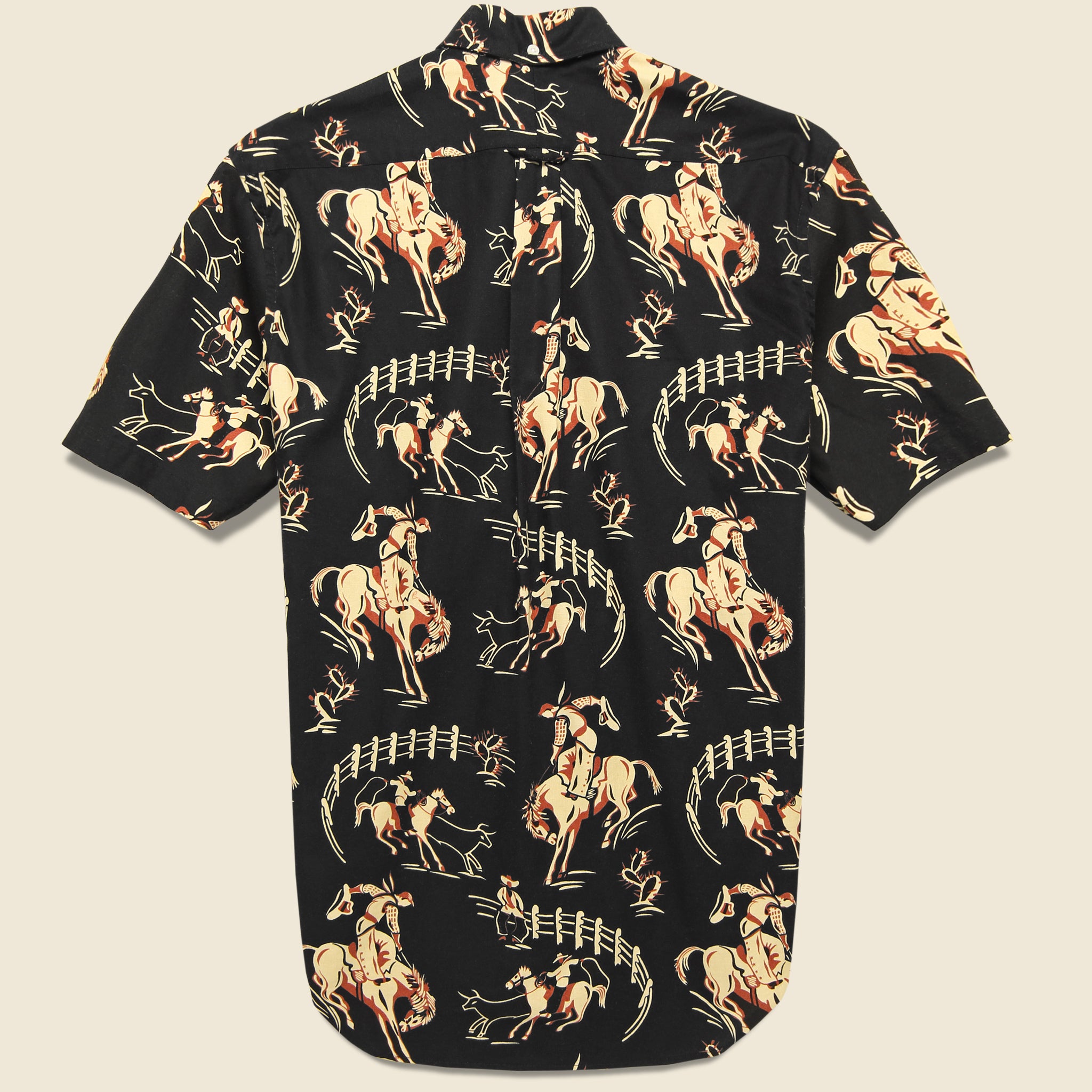 Cowboy Print Shirt - Black - Gitman Vintage - STAG Provisions - Tops - S/S Woven - Other Pattern