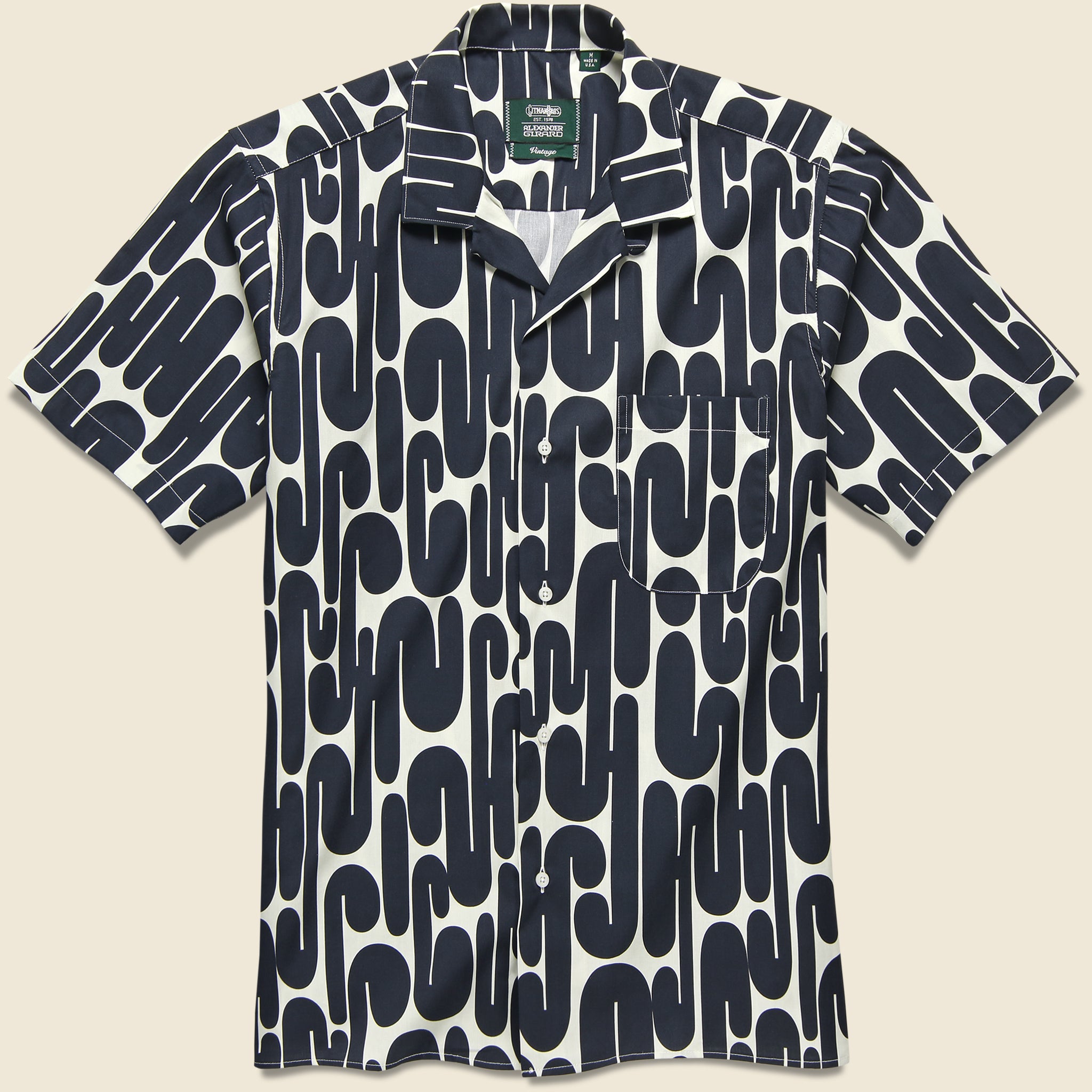 Alexander Girard January Camp Shirt - Black/White - Gitman Vintage - STAG Provisions - Tops - S/S Woven - Other Pattern