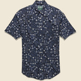 Indigo Bandana Shirt - Navy - Gitman Vintage - STAG Provisions - Tops - S/S Woven - Other Pattern