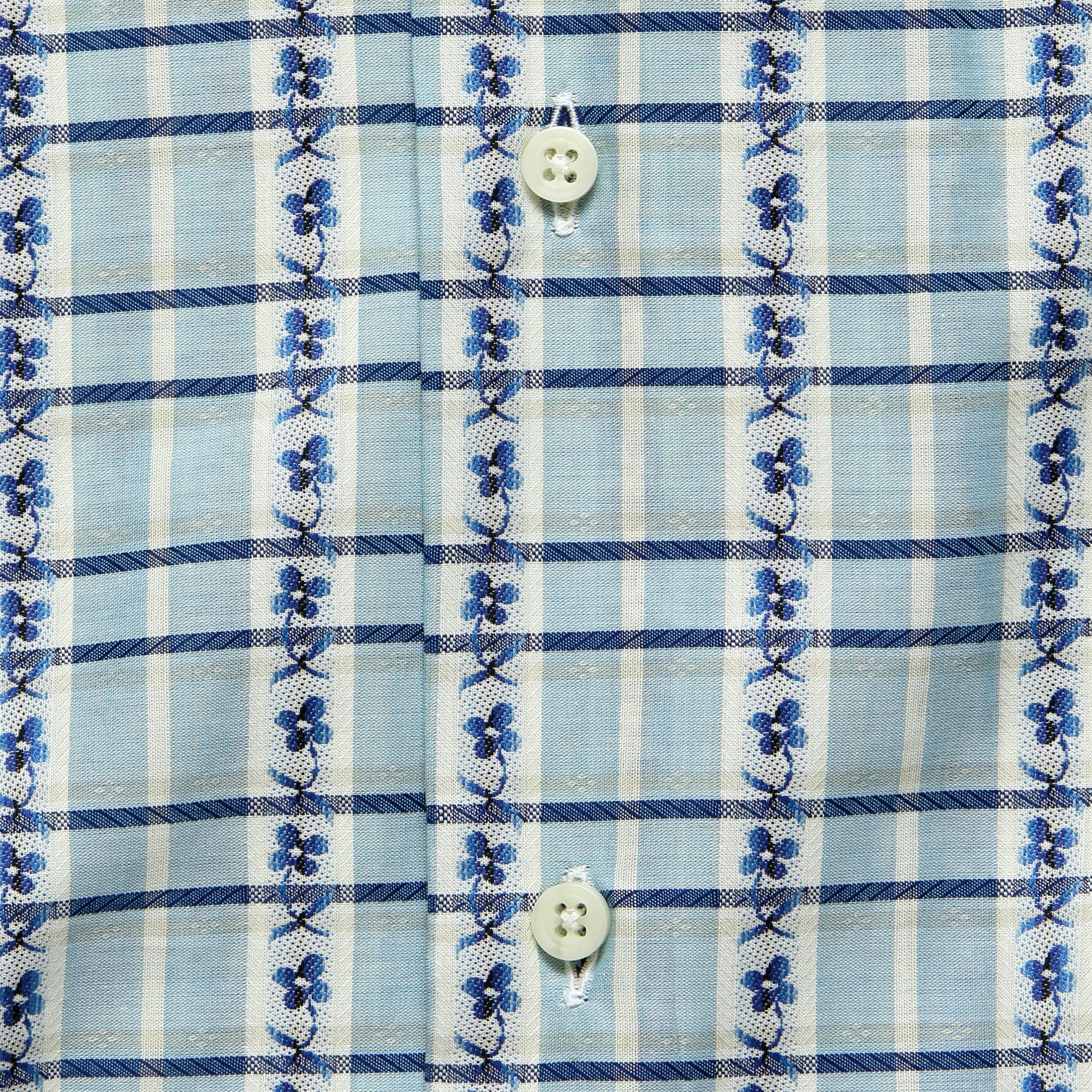 
                          Archive Summer Jacquard Camp Shirt - Blue - Gitman Vintage - STAG Provisions - Tops - S/S Woven - Plaid
                        