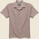 Eco Open Weave Camp Shirt - Red/Navy - Gitman Vintage - STAG Provisions - Tops - S/S Woven - Plaid