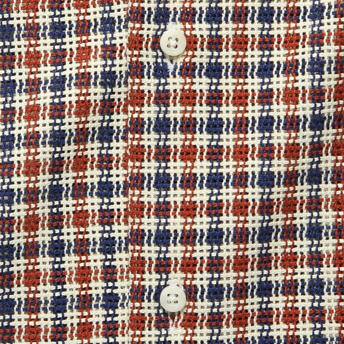 Eco Open Weave Camp Shirt - Red/Navy - Gitman Vintage - STAG Provisions - Tops - S/S Woven - Plaid