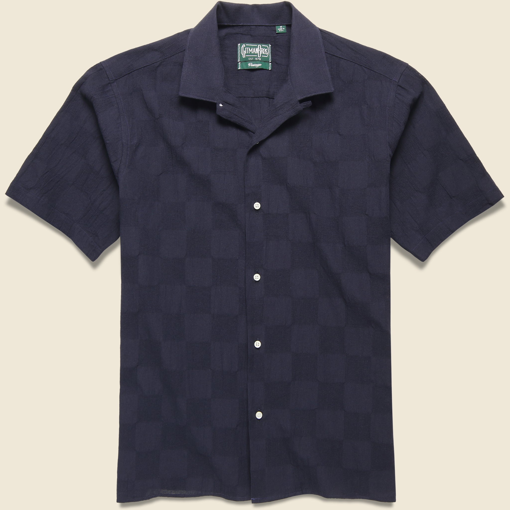 Panama Washer Cloth Camp Shirt - Navy - Gitman Vintage - STAG Provisions - Tops - S/S Woven - Solid