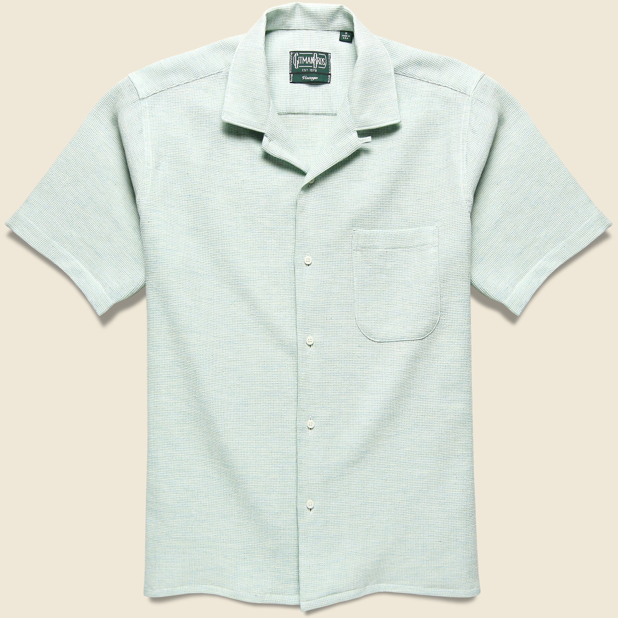 Botanic Dyed Dobby Shirt - Seafoam - Gitman Vintage - STAG Provisions - Tops - S/S Woven - Solid