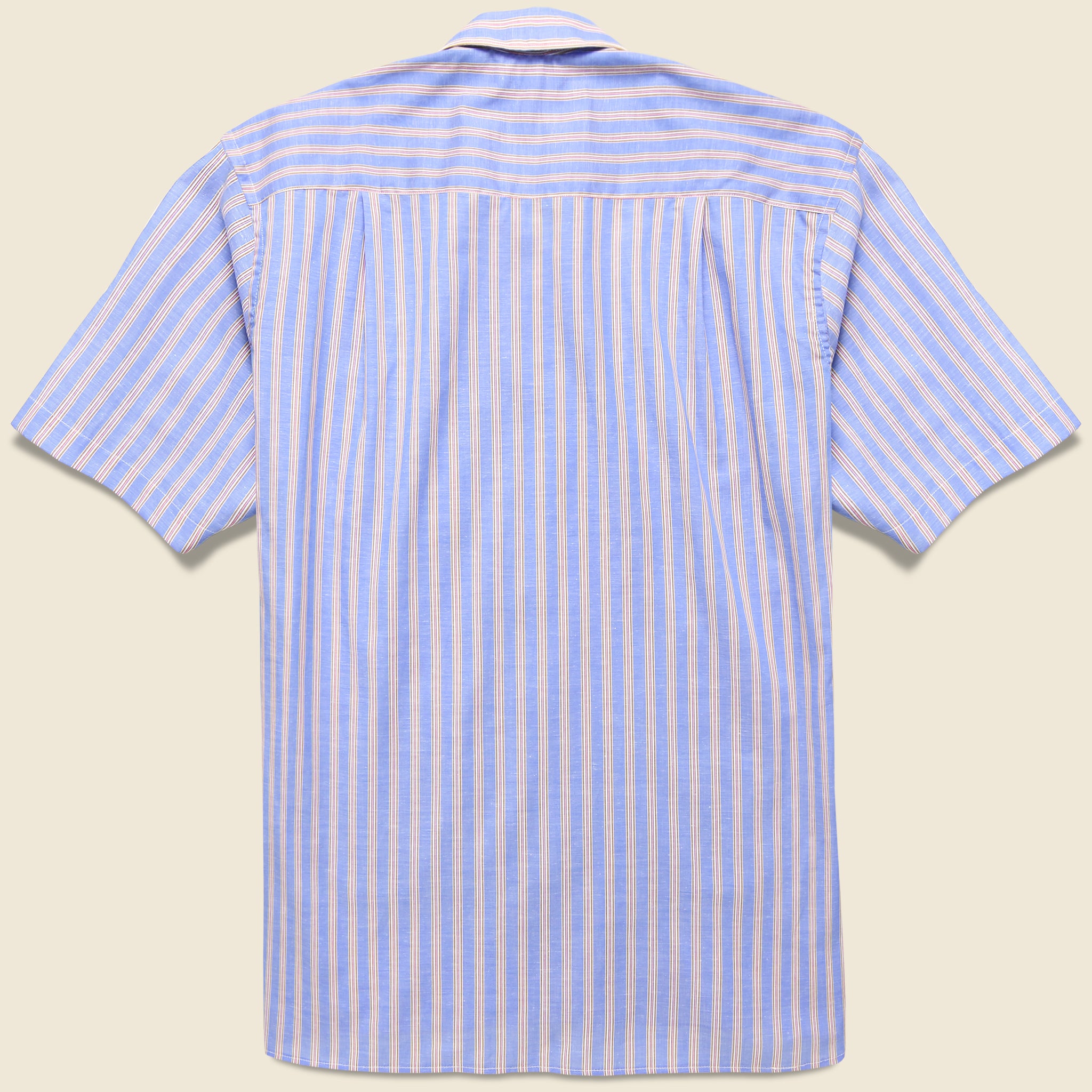 
                          Cabana Stripe Guayabera Shirt - Blue/Pink - Gitman Vintage - STAG Provisions - Tops - S/S Woven - Stripe
                        