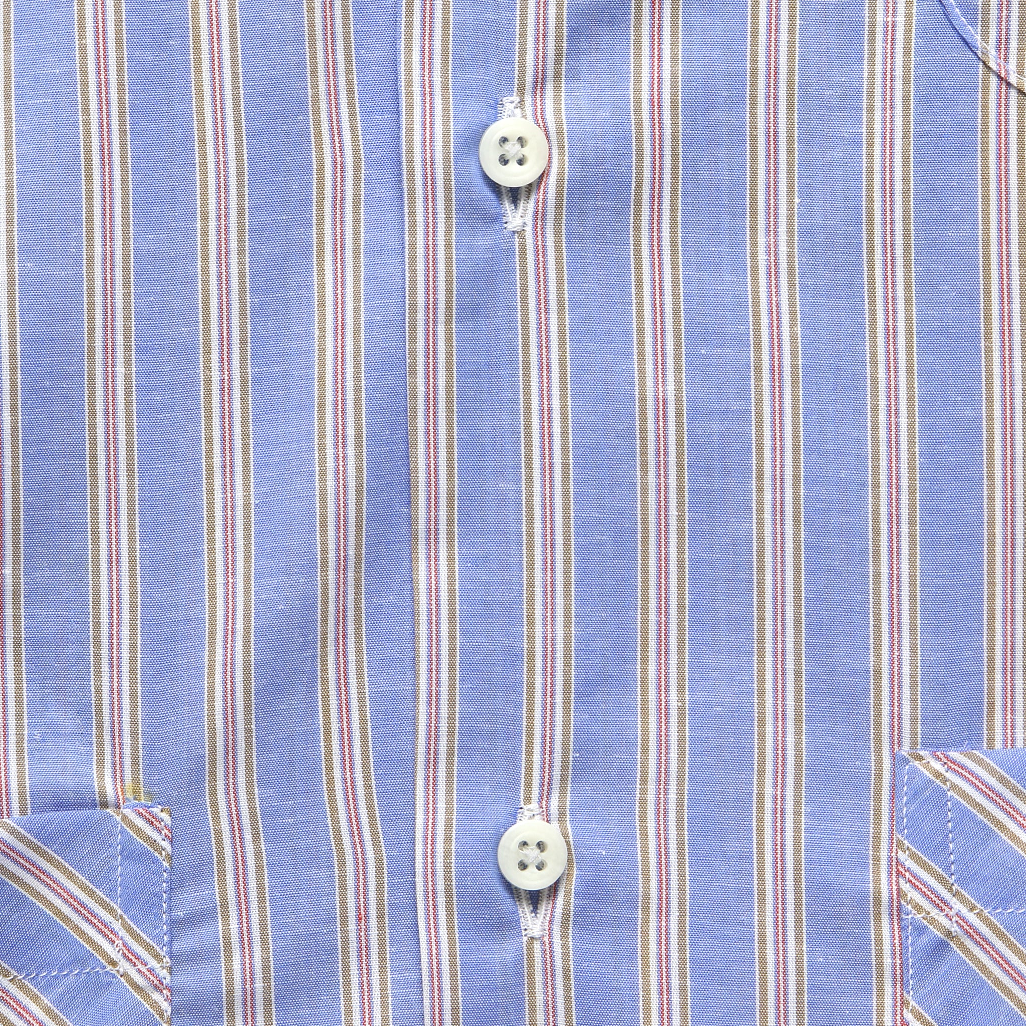 
                          Cabana Stripe Guayabera Shirt - Blue/Pink - Gitman Vintage - STAG Provisions - Tops - S/S Woven - Stripe
                        