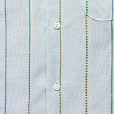 Tencel/Linen Woven Stripe Shirt - Blue/Brown - Gitman Vintage - STAG Provisions - Tops - S/S Woven - Stripe