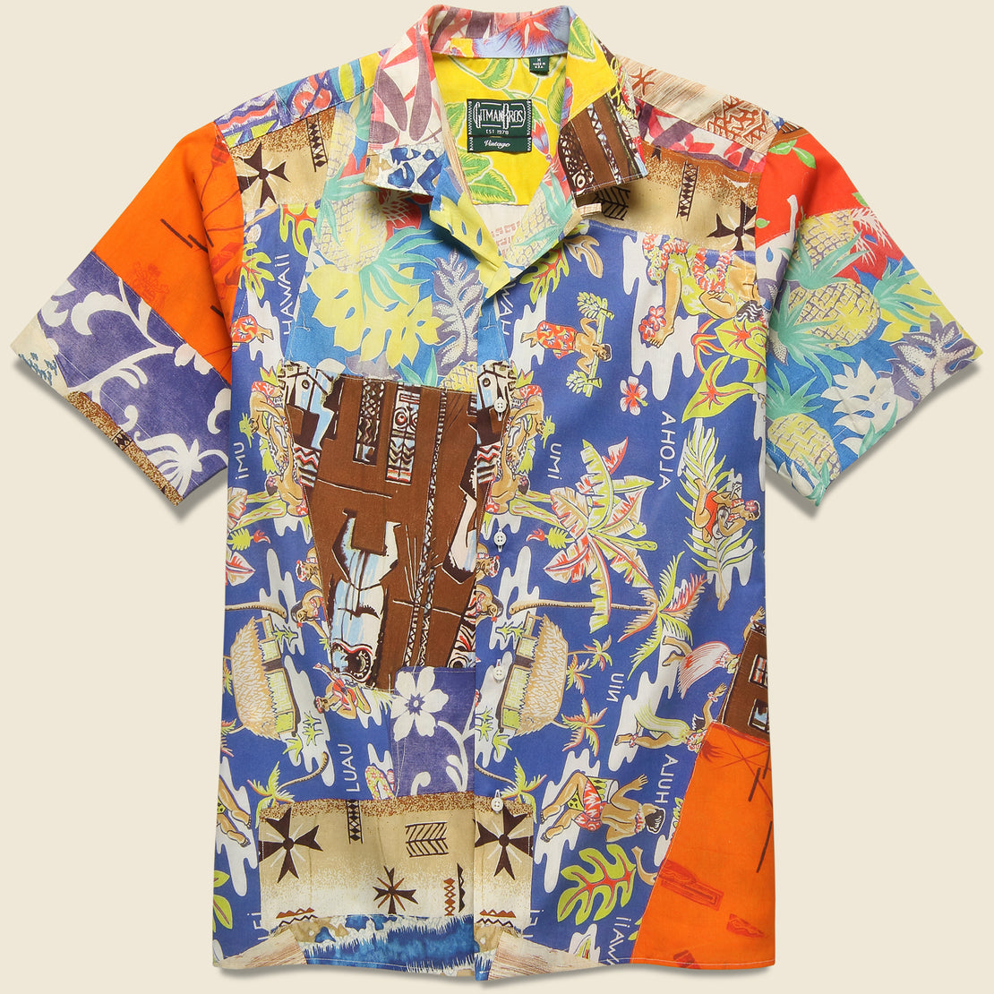 Gitman Vintage Aloha Quilt Shirt - Multi Large