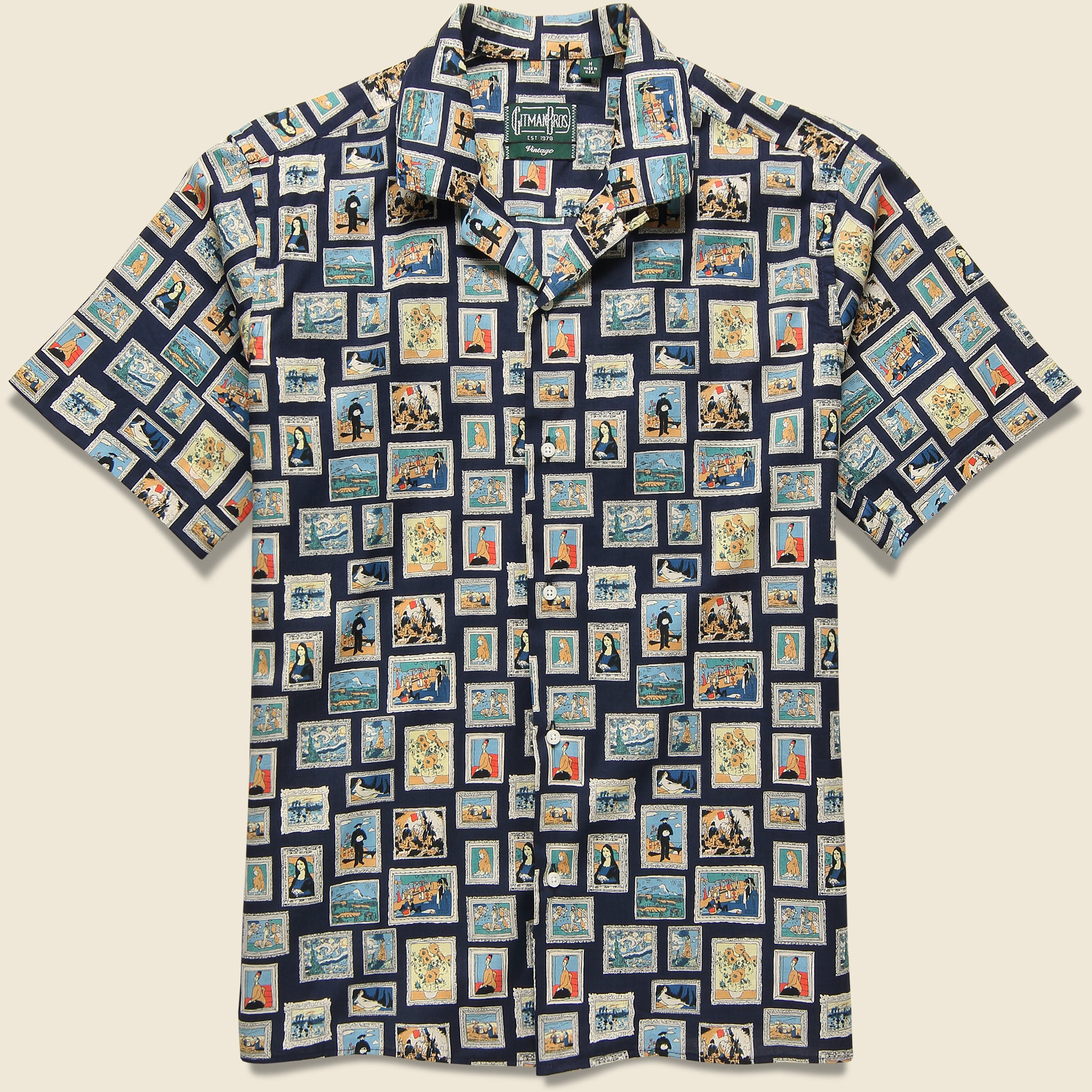 Old Masters Shirt - Navy - Gitman Vintage - STAG Provisions - Tops - S/S Woven - Other Pattern