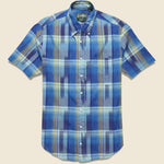 Ikat Madras Shirt - Blue - Gitman Vintage - STAG Provisions - Tops - S/S Woven - Plaid