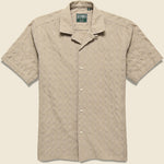 Japanese Ripple Jacquard Shirt - Tan - Gitman Vintage - STAG Provisions - Tops - S/S Woven - Solid