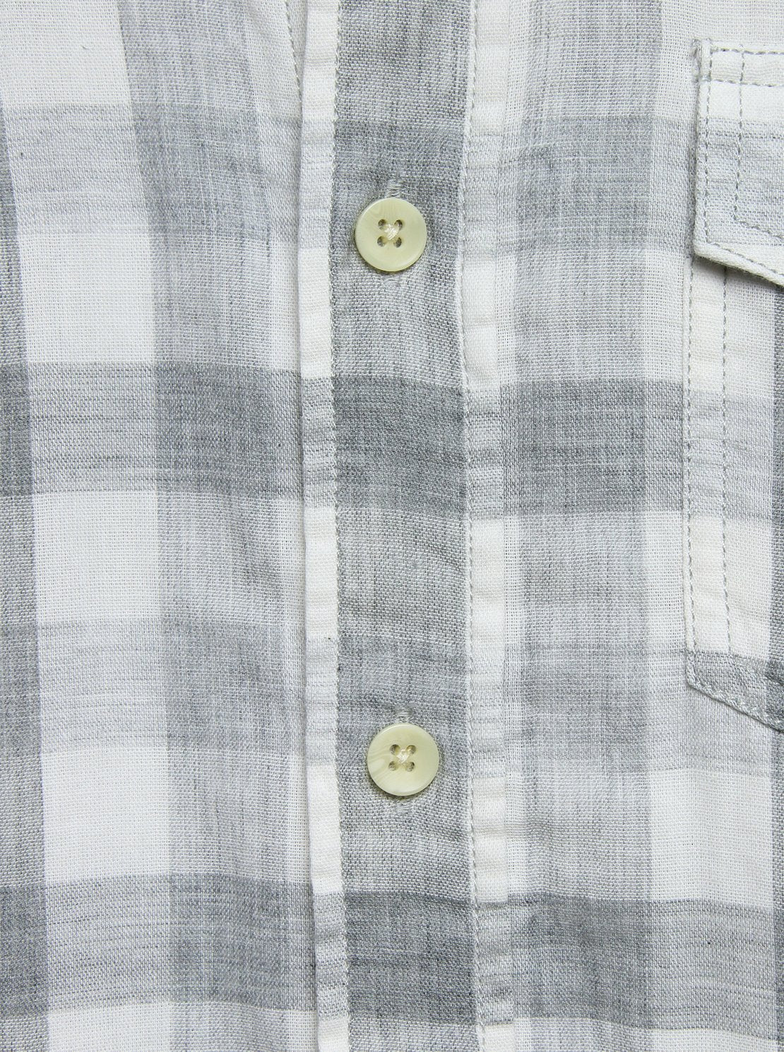 Durham Gingham Double Cloth Shirt - Heather Grey