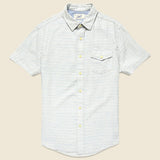 Horizon Summer Twill Shirt - Blue Cream Stripe - Grayers - STAG Provisions - Tops - S/S Woven - Stripe