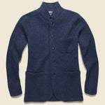 Nelson Jacquard Swacket - Navy Marl - Grayers - STAG Provisions - Tops - Sweater