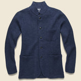 Nelson Jacquard Swacket - Navy Marl - Grayers - STAG Provisions - Tops - Sweater
