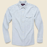 Hammond Double Cloth Shirt - Blue Heather - Grayers - STAG Provisions - Tops - L/S Woven - Solid