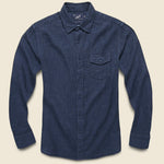 Hattox Double Cloth Shirt - Navy Heather - Grayers - STAG Provisions - Tops - L/S Woven - Solid