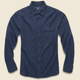 Hattox Double Cloth Shirt - Navy Heather - Grayers - STAG Provisions - Tops - L/S Woven - Solid