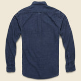 Hattox Double Cloth Shirt - Navy Heather - Grayers - STAG Provisions - Tops - L/S Woven - Solid