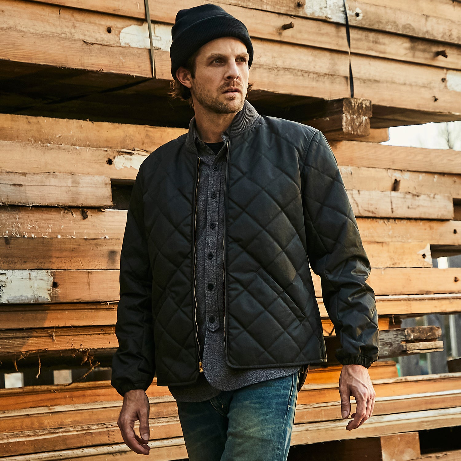 
                          Coalville Quilted Jacket - Vintage Black - RRL - STAG Provisions - Outerwear - Coat / Jacket
                        