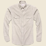 Twill Fleck Shirt - Tan - Hamilton Shirt Co. - STAG Provisions - Tops - L/S Woven - Fleck