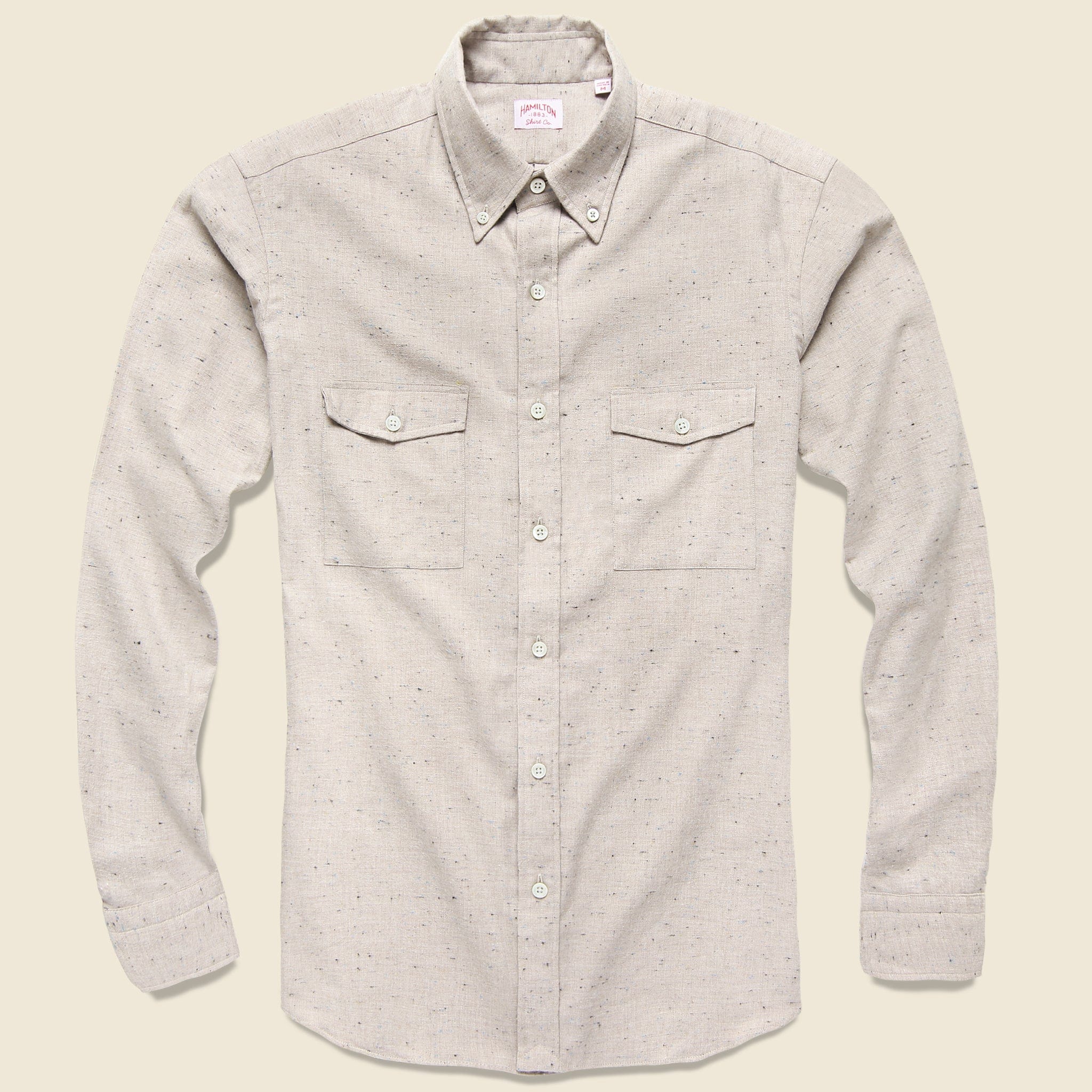 Twill Fleck Shirt - Tan - Hamilton Shirt Co. - STAG Provisions - Tops - L/S Woven - Fleck