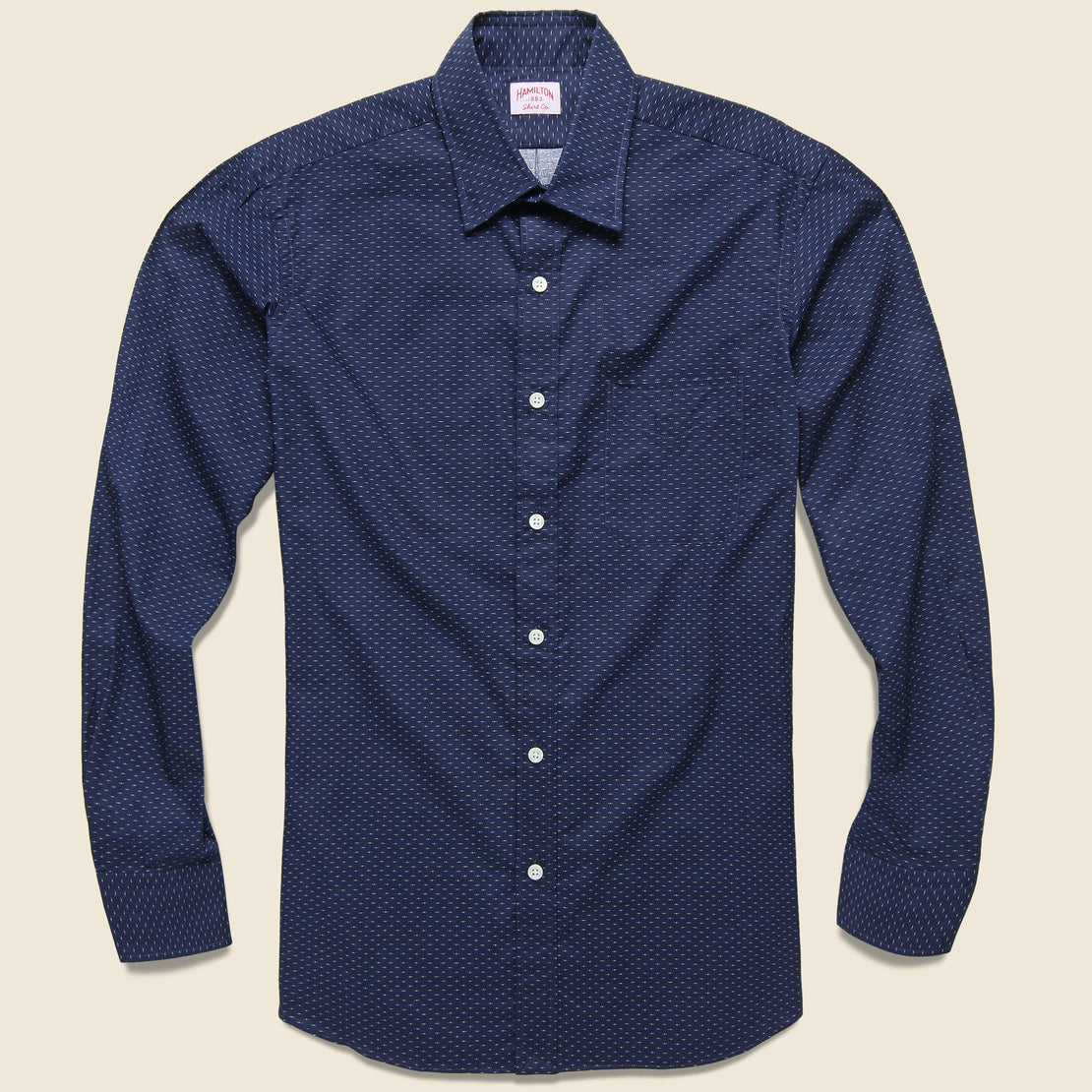Hamilton Shirt Co. Spread Dot Shirt - Navy