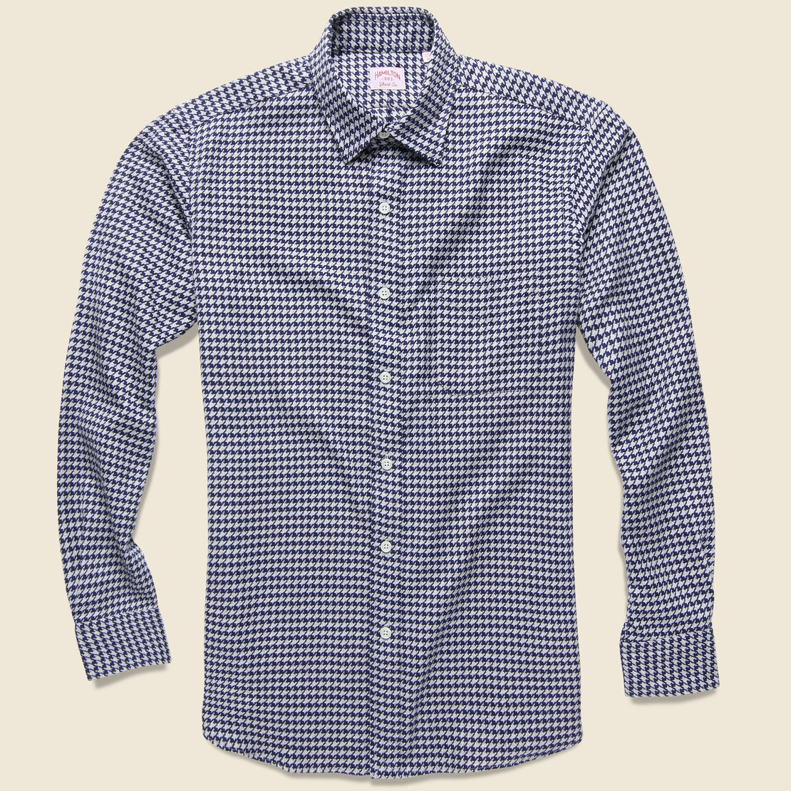Hamilton Shirt Co. Houndstooth Shirt - Grey/Navy