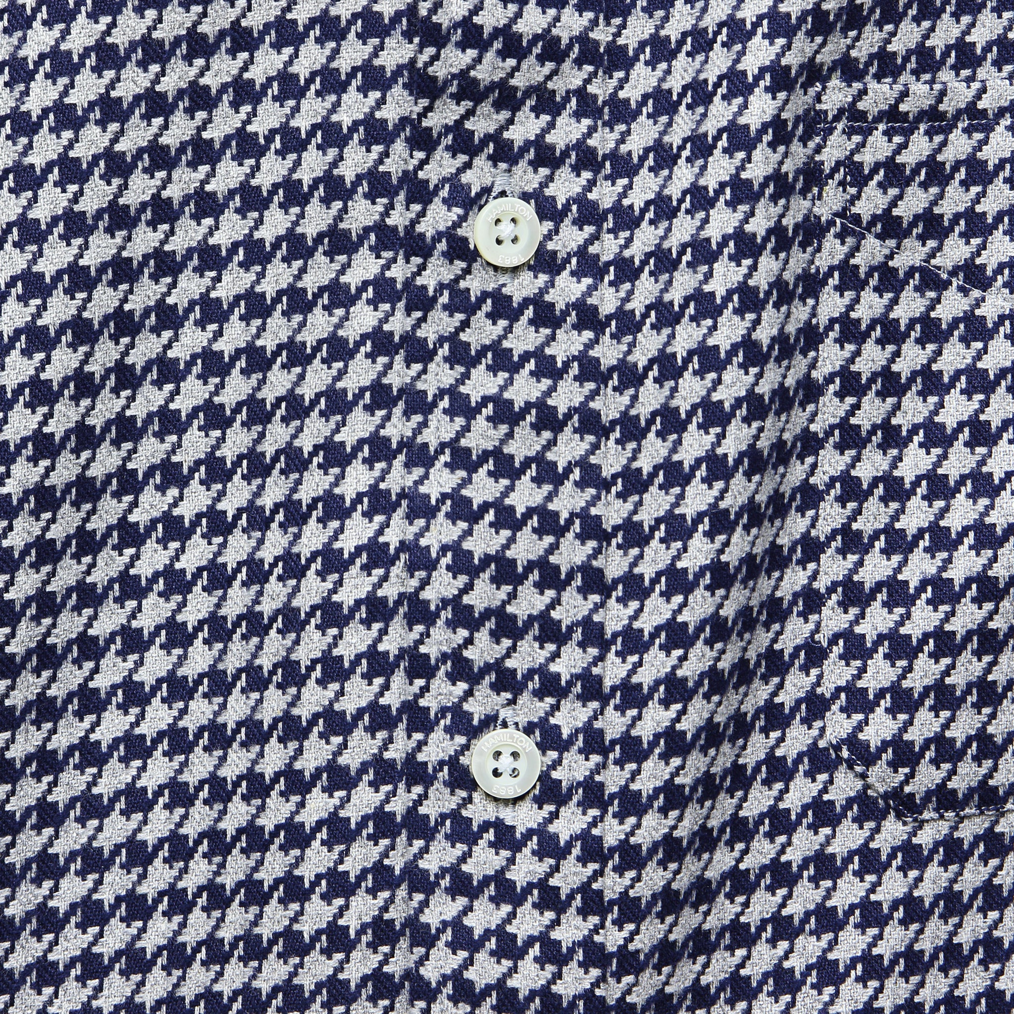 
                          Houndstooth Shirt - Grey/Navy - Hamilton Shirt Co. - STAG Provisions - Tops - L/S Woven - Other Pattern
                        