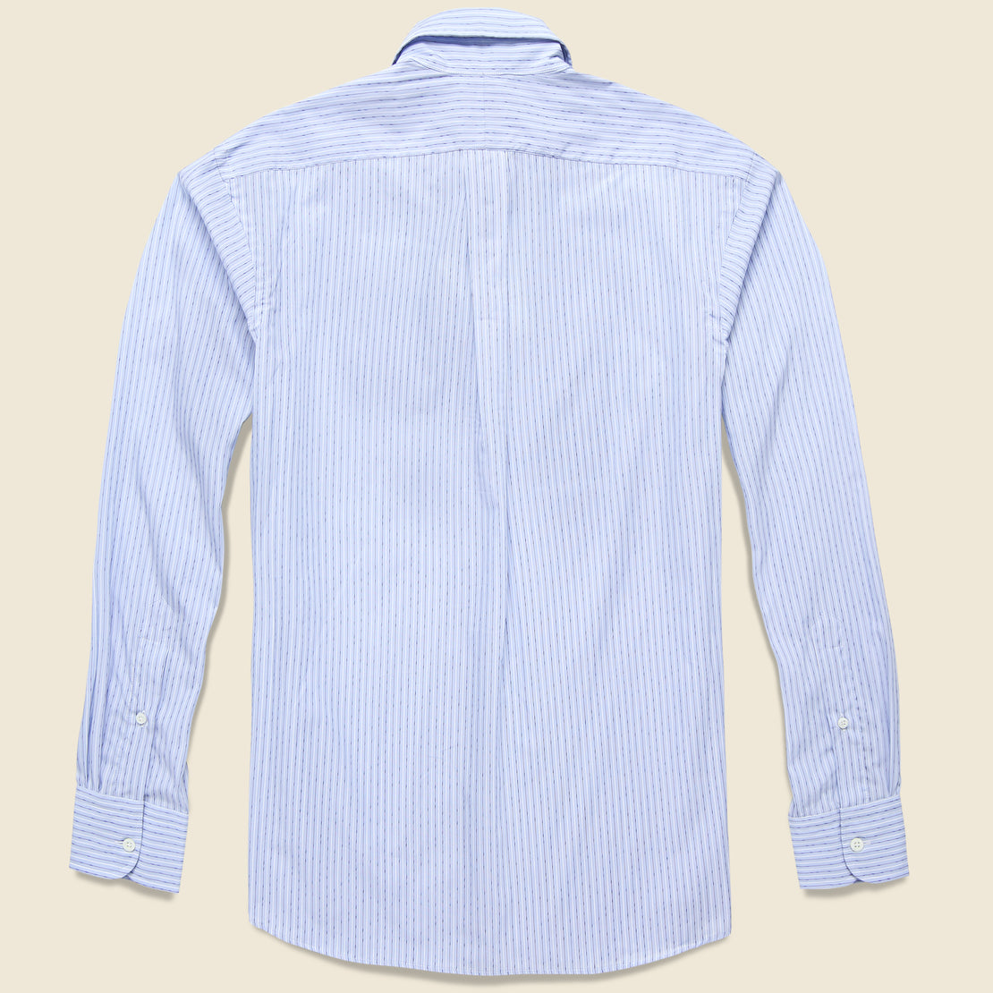 Poplin Stripe Shirt - White/Navy - Hamilton Shirt Co. - STAG Provisions - Tops - L/S Woven - Stripe