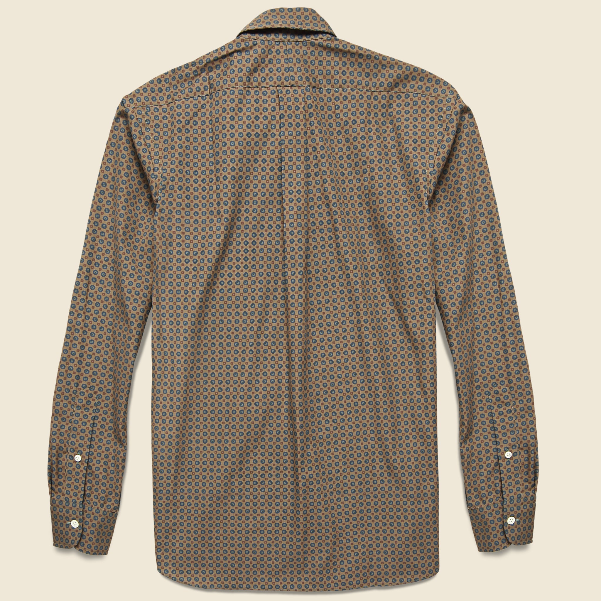 
                          Printed Twill Shirt - Khaki/Green/Orange - Hamilton Shirt Co. - STAG Provisions - Tops - L/S Woven - Other Pattern
                        