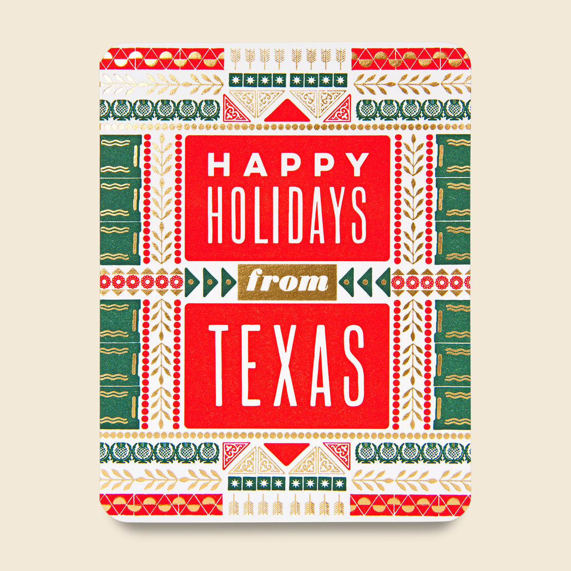 Paper Goods Greeting Card - "Happy Holidays from Texas"