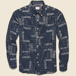 Bandana Print Corduroy Shirt - Navy - Hamilton Shirt Co. - STAG Provisions - Tops - L/S Woven - Corduroy