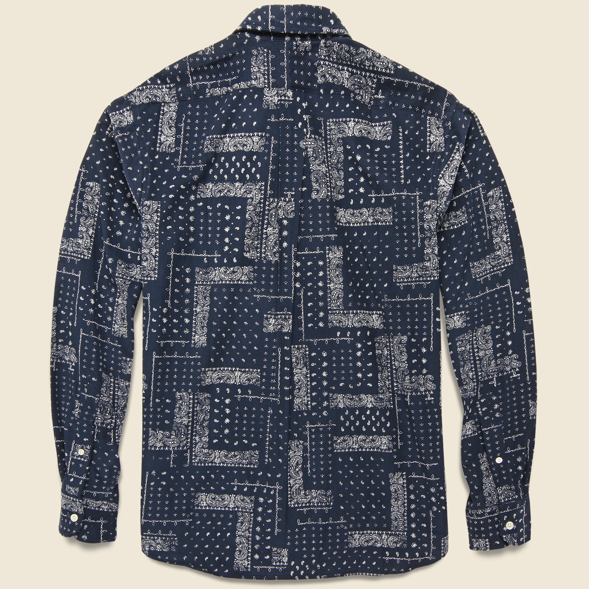 
                          Bandana Print Corduroy Shirt - Navy - Hamilton Shirt Co. - STAG Provisions - Tops - L/S Woven - Corduroy
                        