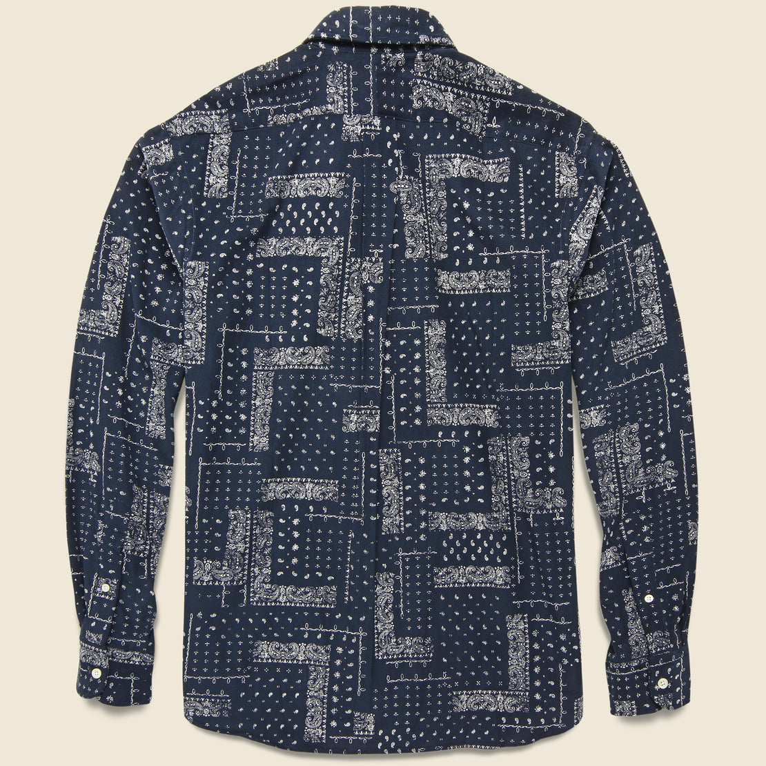 Bandana Print Corduroy Shirt - Navy - Hamilton Shirt Co. - STAG Provisions - Tops - L/S Woven - Corduroy