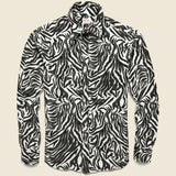 Zebra Corduroy Shirt - Black/White - Hamilton Shirt Co. - STAG Provisions - Tops - L/S Woven - Other Pattern