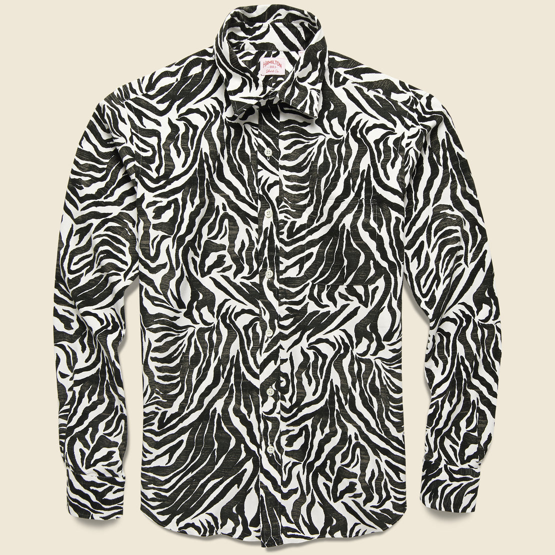 Hamilton Shirt Co. Zebra Corduroy Shirt - Black/White